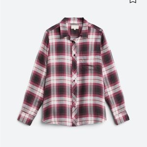 Melloday pink flannel button down